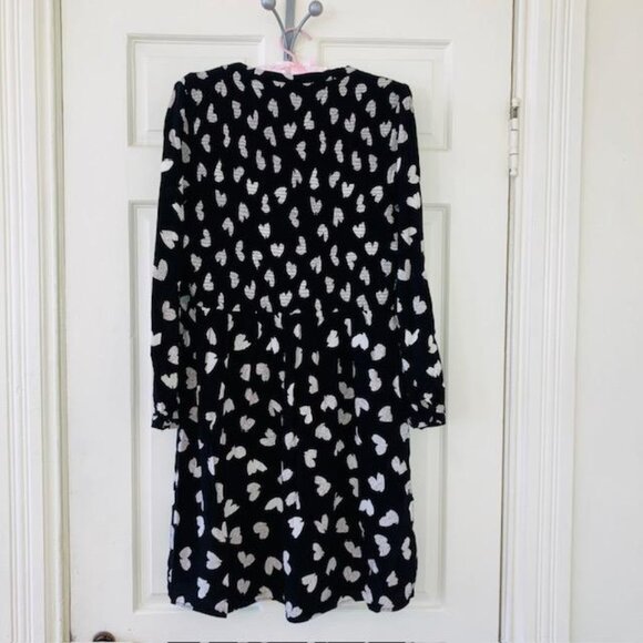 NWOT Anthropologie Maeve 'Banet' Babydoll Smock Tunic V Neck Heart Dress Sz L - Picture 3 of 7